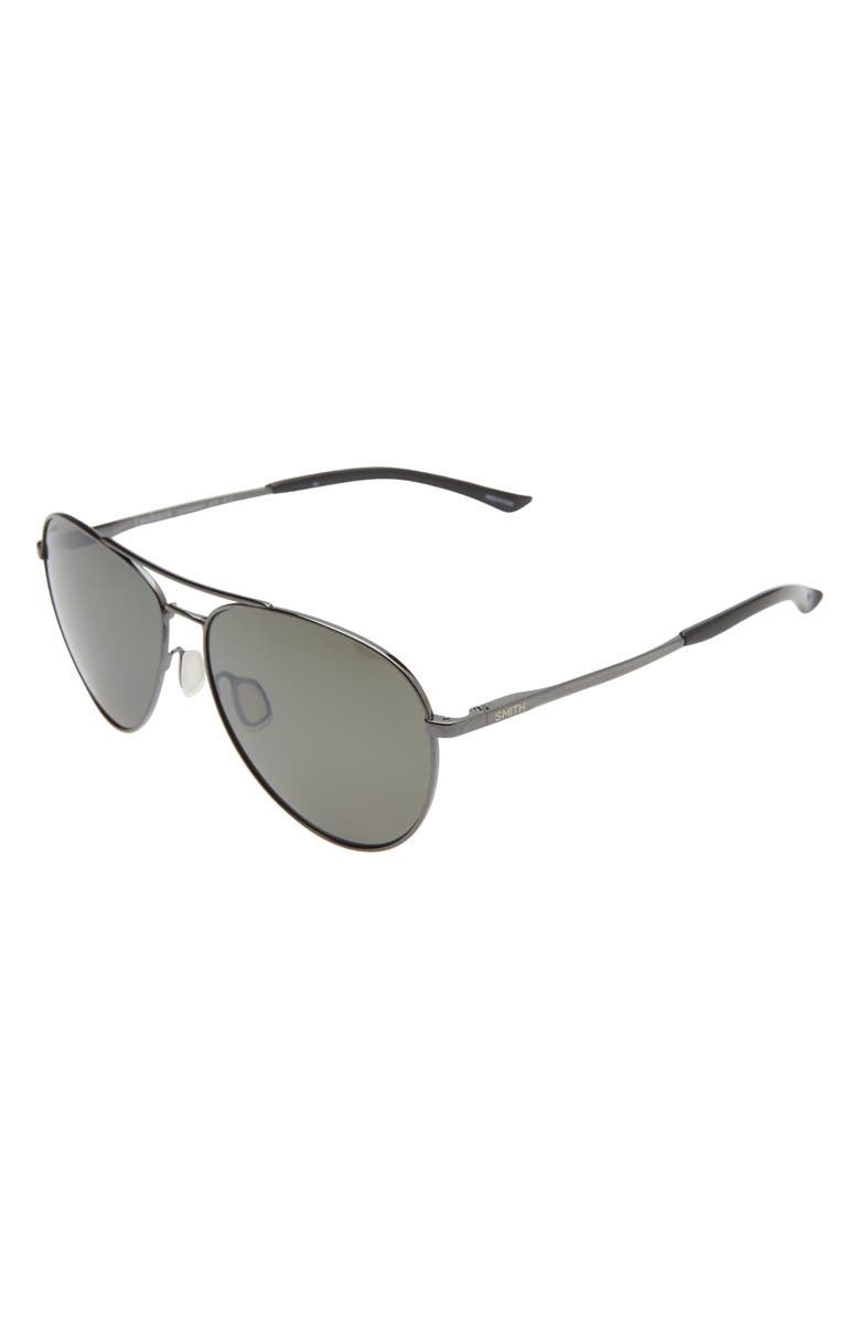 Smith Layback 60mm Polarized Aviator Sunglasses, Alternate, color,
