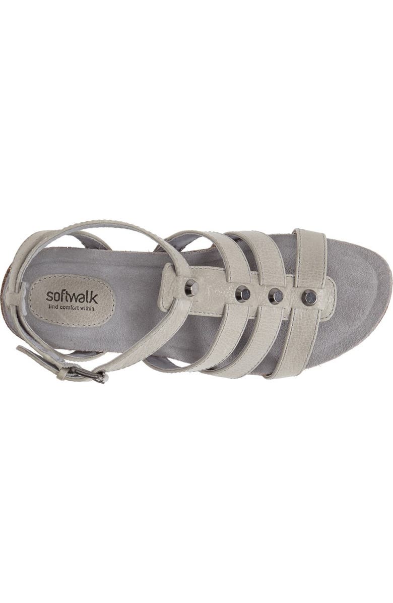 SoftWalk<sup>®</sup> 'Jacksonville' Leather Wedge Sandal, Alternate, color,