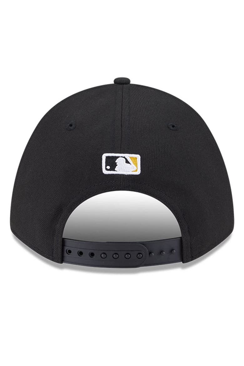 Men's New Era  Black Pittsburgh Pirates Player Replica 9FORTY Adjustable Hat, Alternate, color, Black