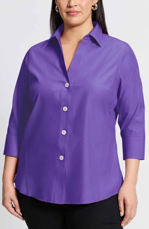 Paityn Non-Iron Button-Up Shirt (Plus)
