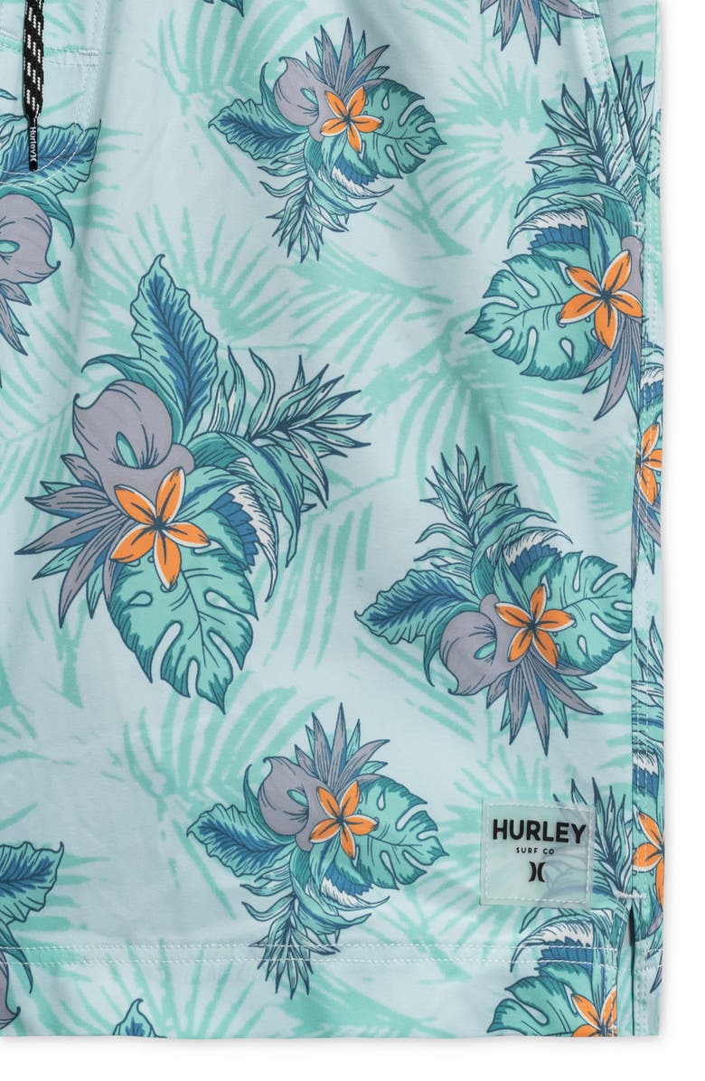 Hurley Tropic Cluster Stripes Volley Swim Shorts, Alternate, color, Blizzard