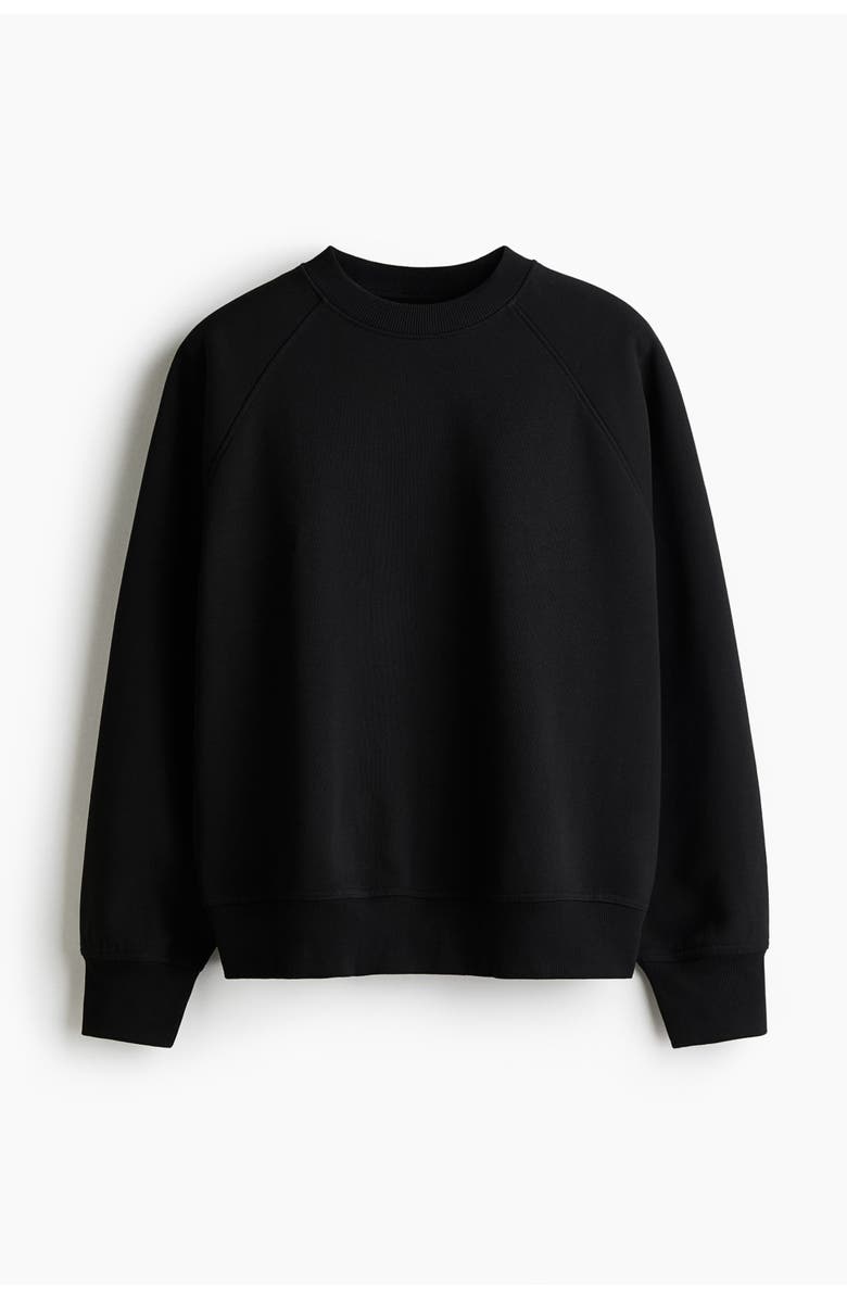 H&M Oversized Fit Sweatshirt, Main, color, Black