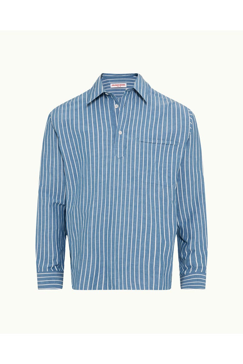 Shanklin Stripe Relaxed-Fit Shirt, Alternate, color, Catalina Blue/White Sand