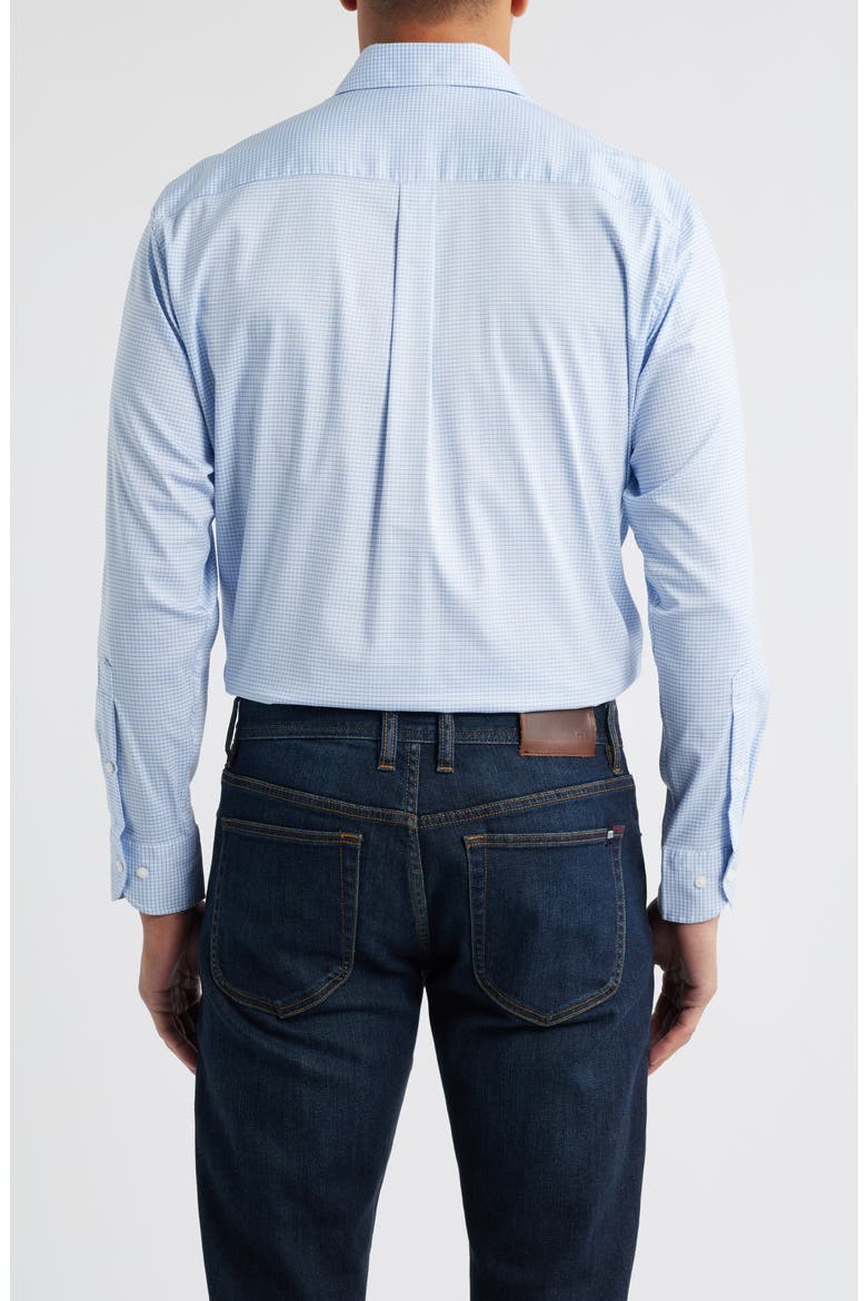 Jackson Crown Lite Microcheck Performance Twill Button-Up Shirt, Alternate, color, RUDDY BLUE