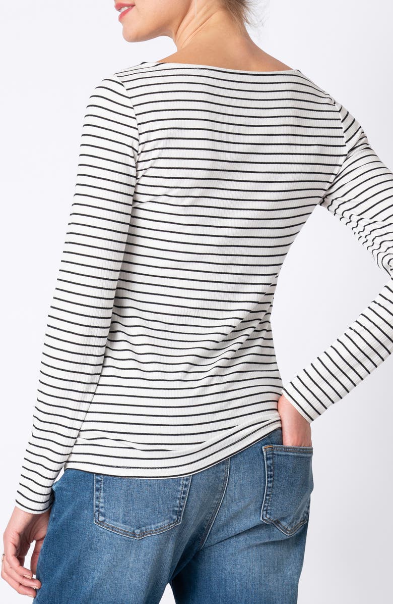 Seraphine Rib Assorted 2-Pack Stripe Maternity/Nursing Tops, Alternate, color, 