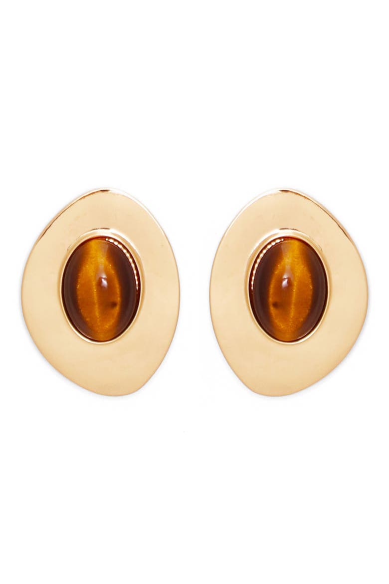 Bonner Earrings, Main, color, TIGERS EYE