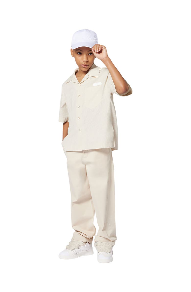 Lanvin KIDS BAGGY COTTON TROUSERS, Main, color, 