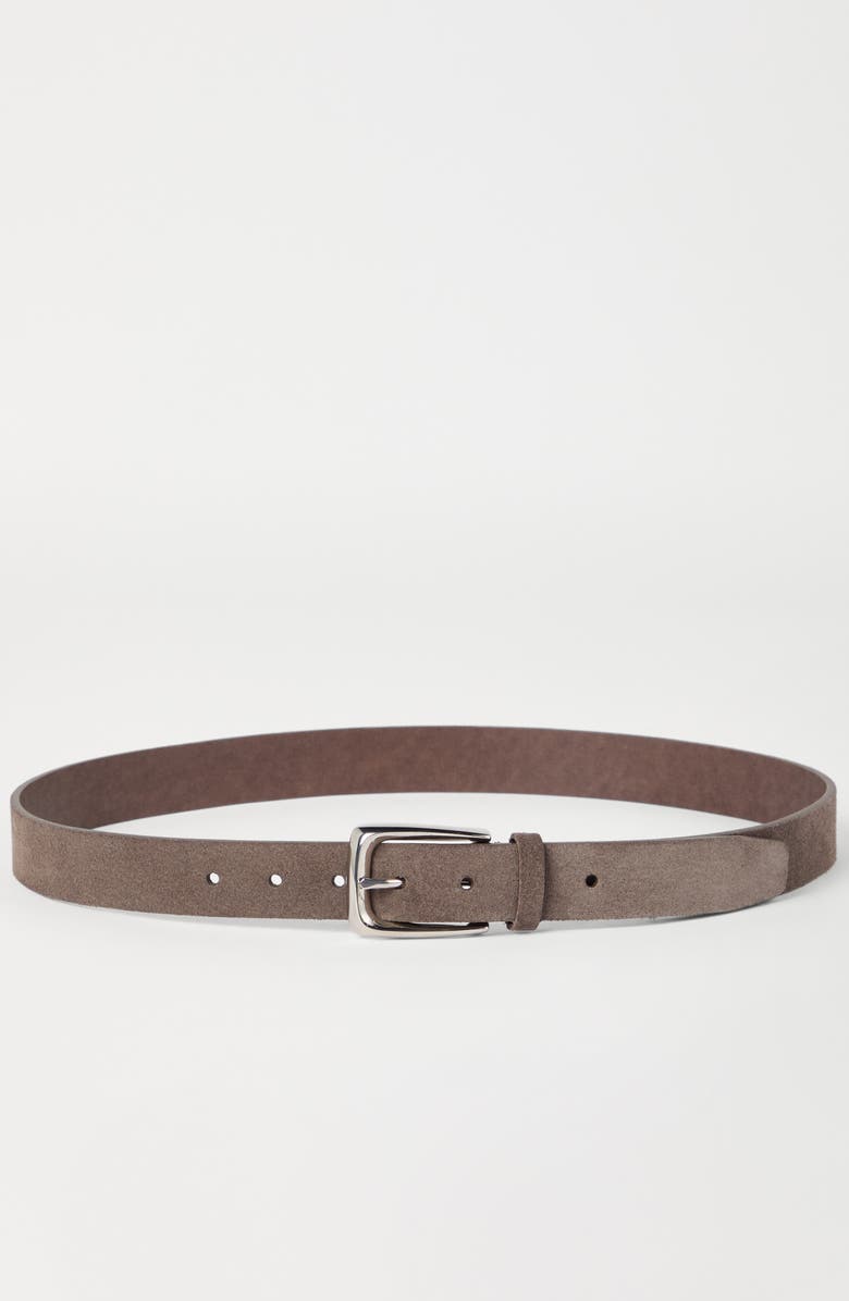 Brunello Cucinelli Leather belt, Alternate, color, Taupe