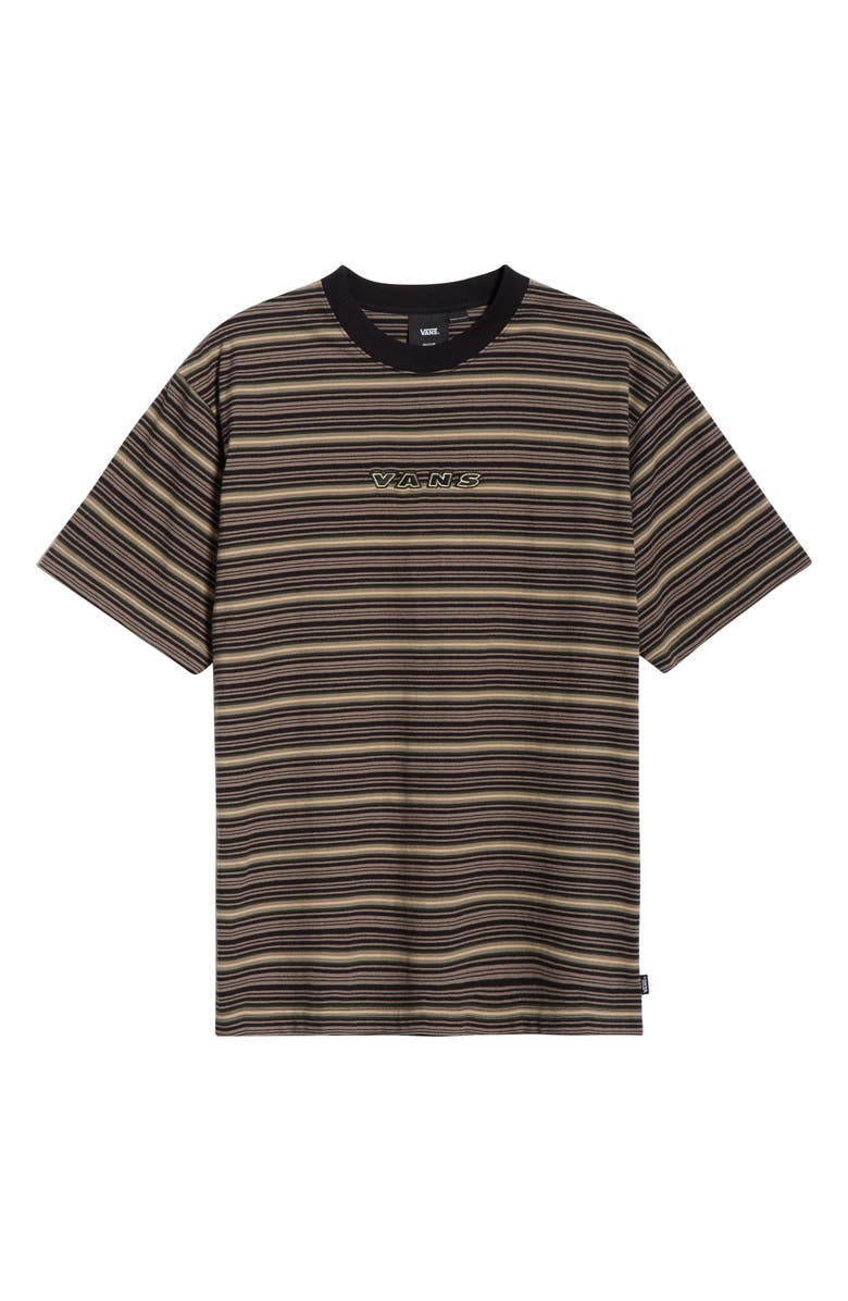 Vans Cameron Stripe Cotton T-Shirt, Alternate, color, Walnut