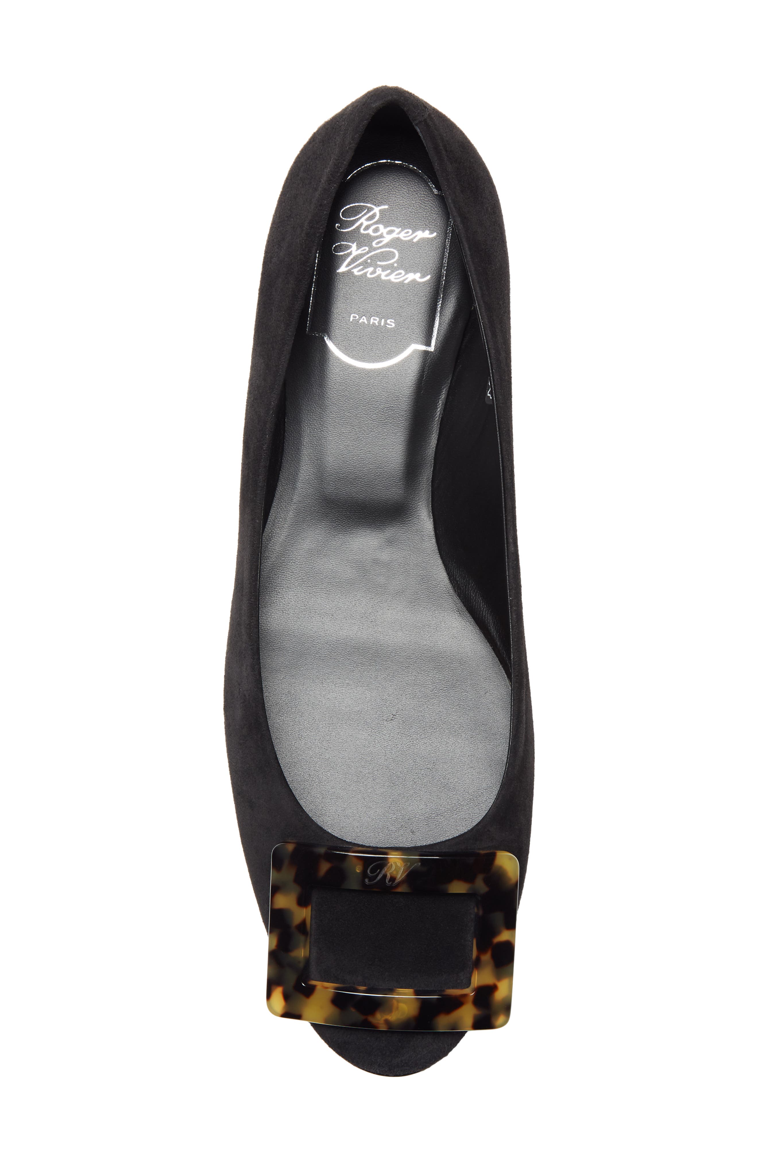 Roger Vivier Gommette Tortoiseshell Pattern Buckle Ballet Flat, Alternate, color, 