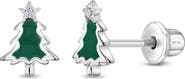In Season Jewelry Evergreen Christmas Tree Earrings