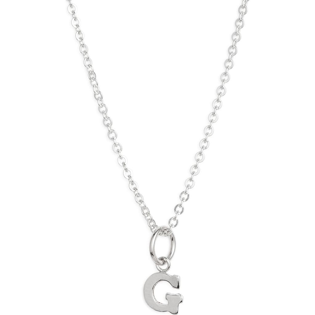 Nashelle Initial Pendant Necklace In Sterling Silver - G