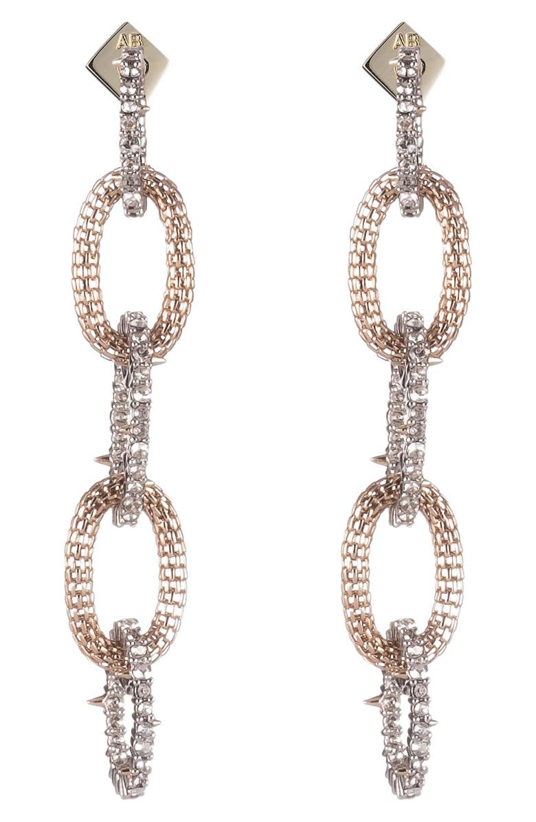 Alexis Bittar Crystal Encrusted Chain Drop Earrings, Main, color, 