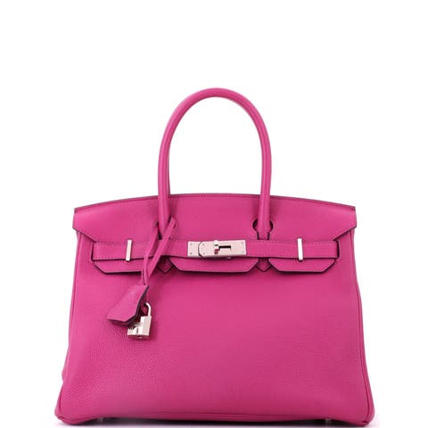Birkin Handbag Pink Togo with Palladium Hardware 30