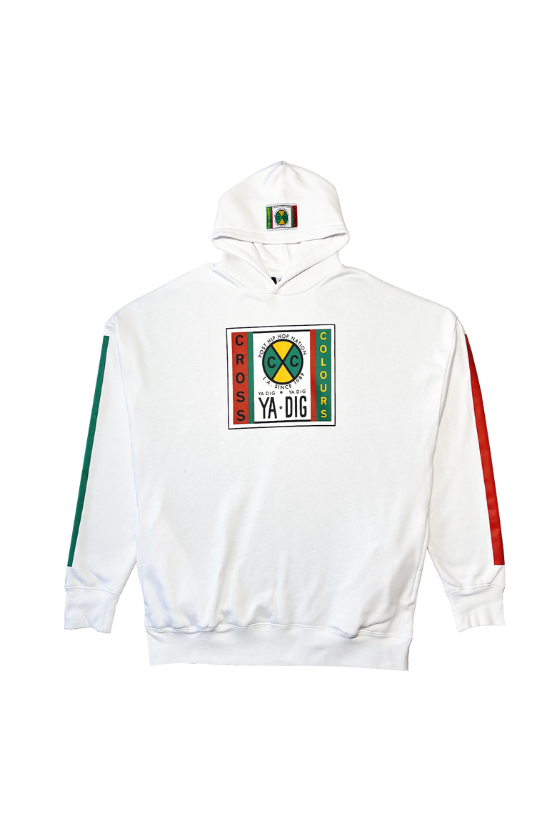 Label Logo Side Pocket Hoodie, Alternate, color, White