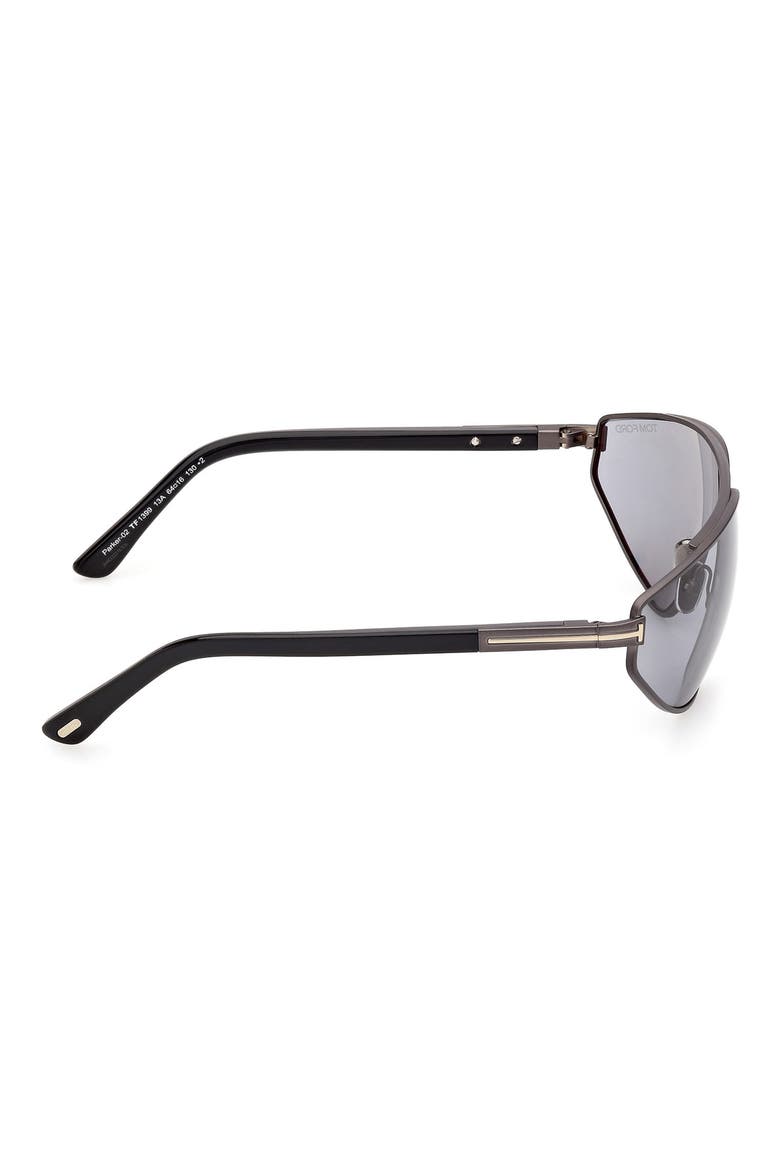Parker 64mm Oversize Pilot Sunglasses, Alternate, color, DARK RUTHENIUM/ SMOKE LENS