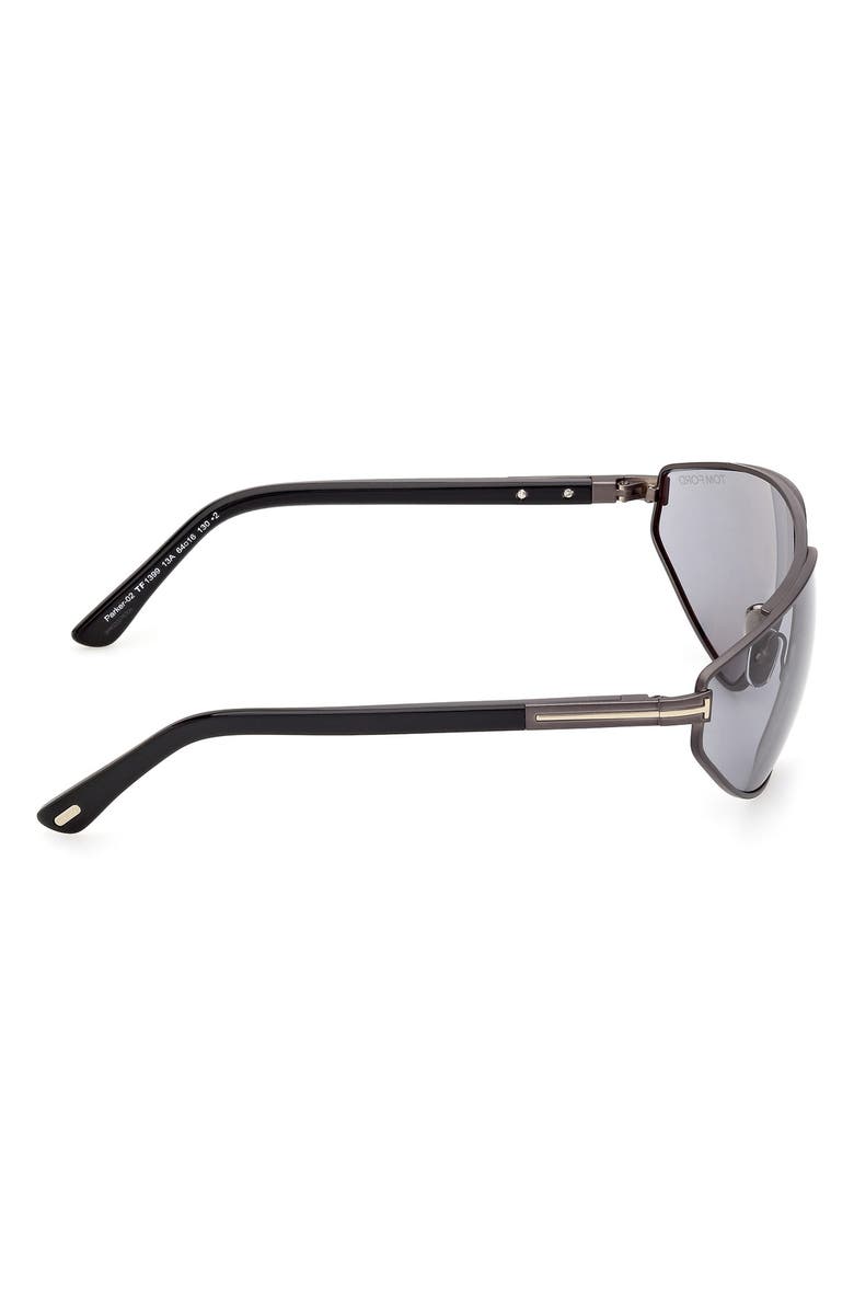 TOM FORD Parker 64mm Oversize Pilot Sunglasses, Alternate, color, Dark Ruthenium/ Smoke Lens