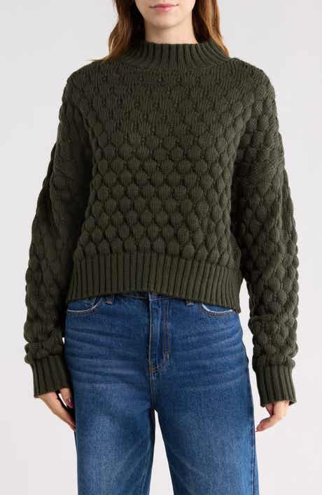 Elodie Bubble Knit Crop Sweater