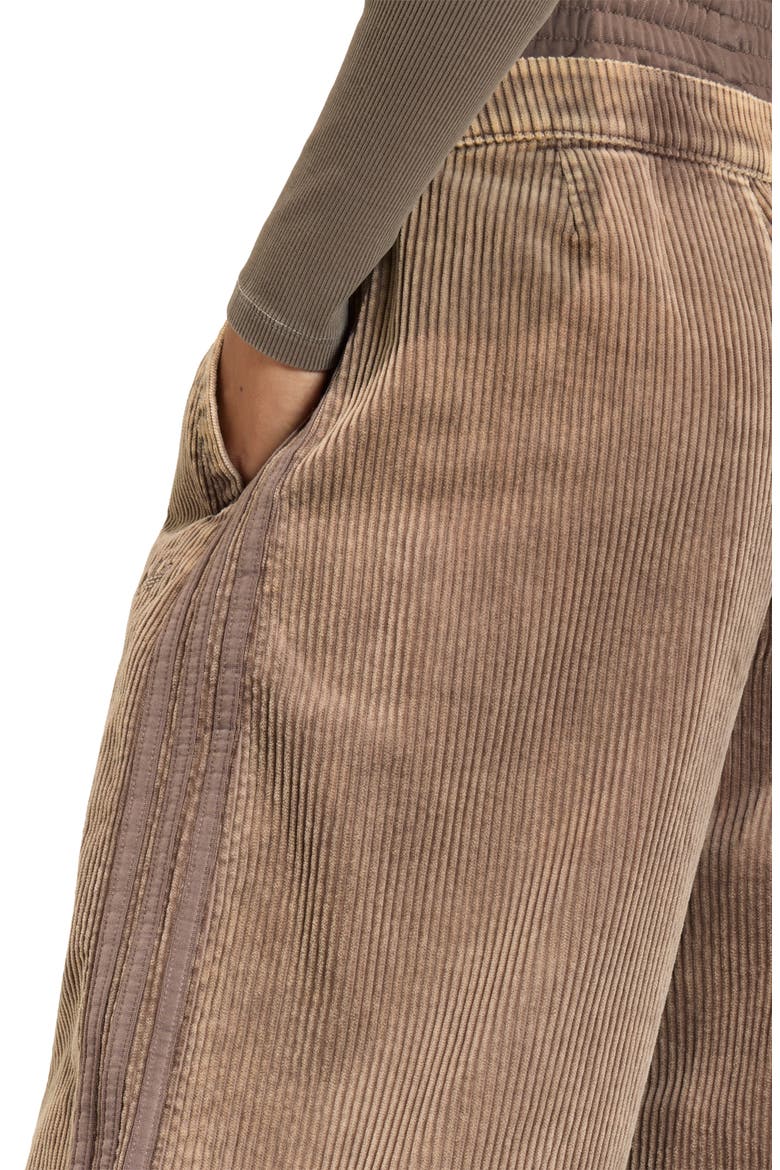 Side Stripe Corduroy Wide Leg Pants, Alternate, color, EARTH STRATA