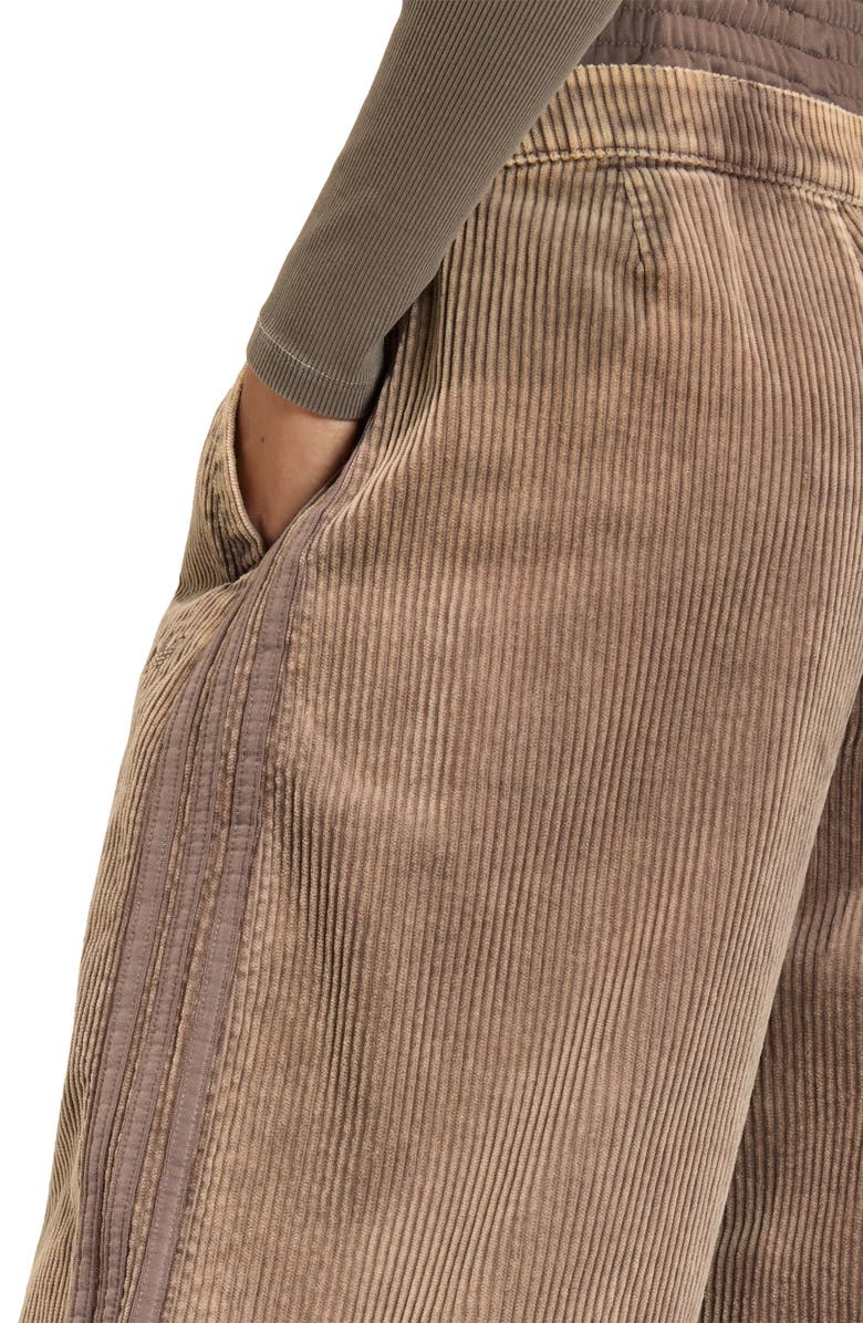 adidas Originals Side Stripe Corduroy Wide Leg Pants, Alternate, color, 