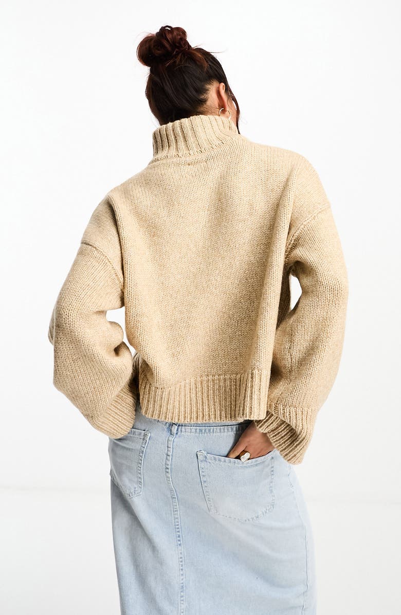 ASOS DESIGN Quarter Zip Sweater, Alternate, color, 