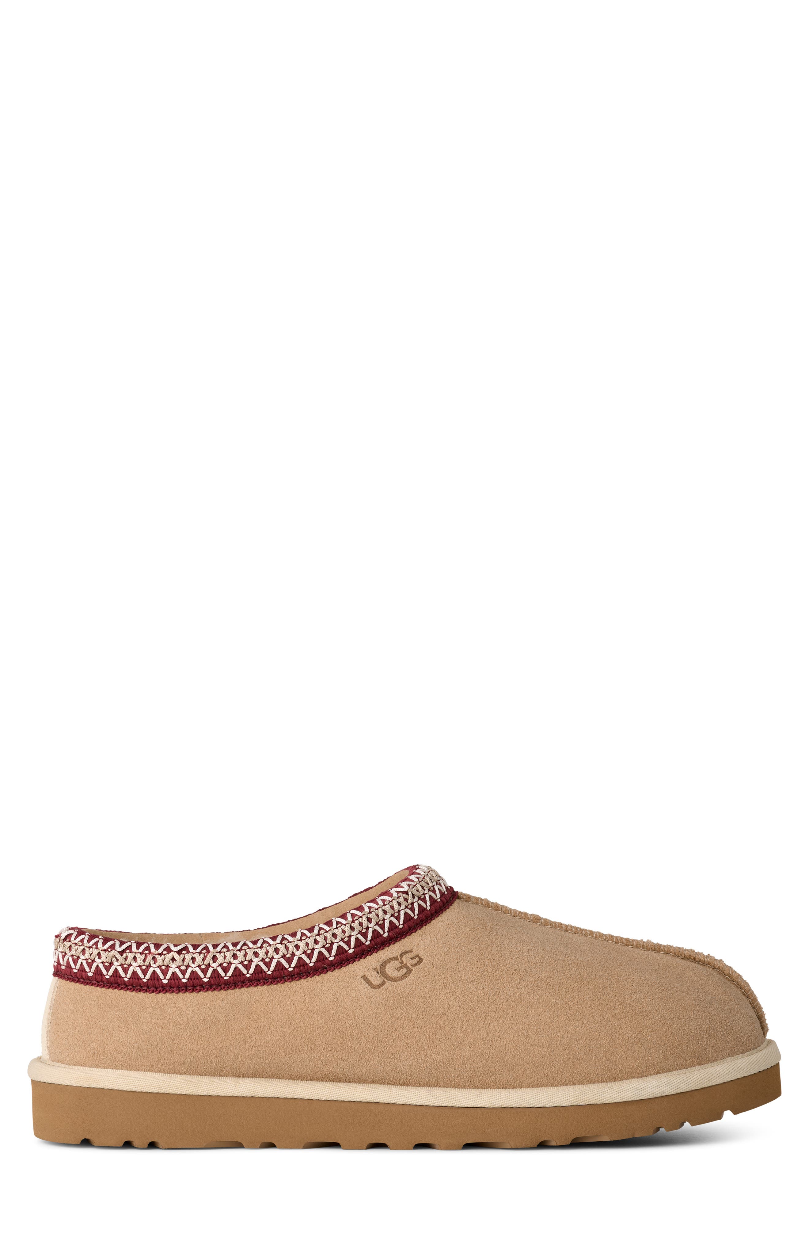 UGG<sup>®</sup> Tasman II Genuine Shearling Lined Slipper, Alternate, color, Driftwood / Biking Red