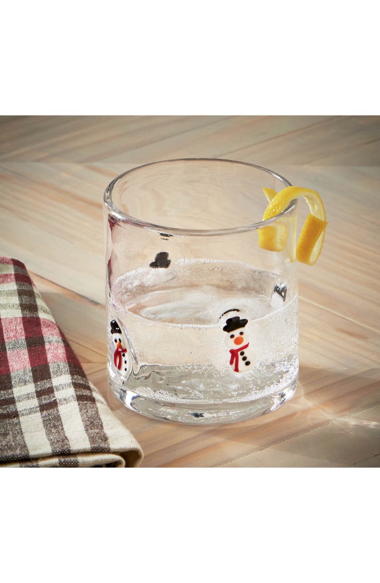 tag Snowman Double Old Fashioned Glass, Alternate, color, Multi