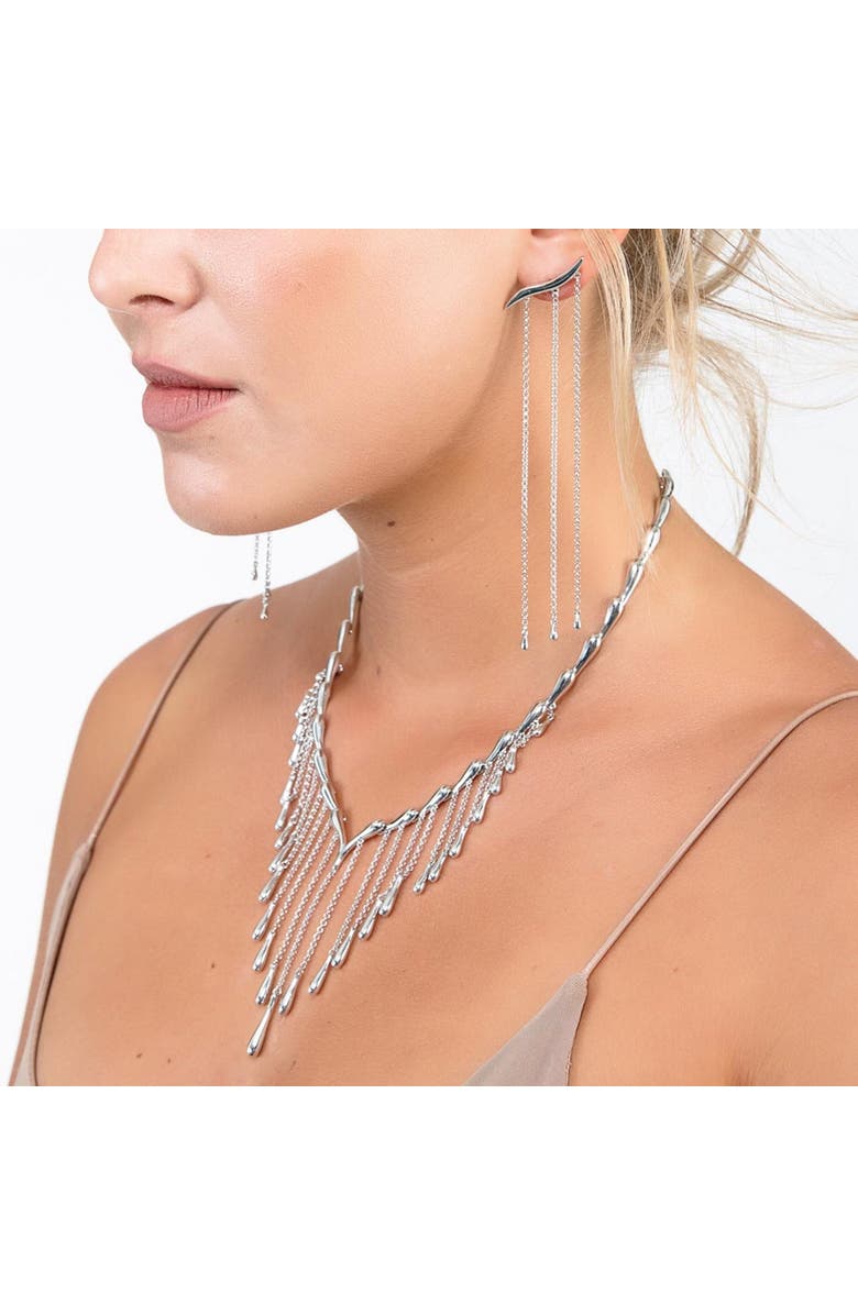 Lucy Quartermaine Waterfall Necklace, Alternate, color, Sterling Silver