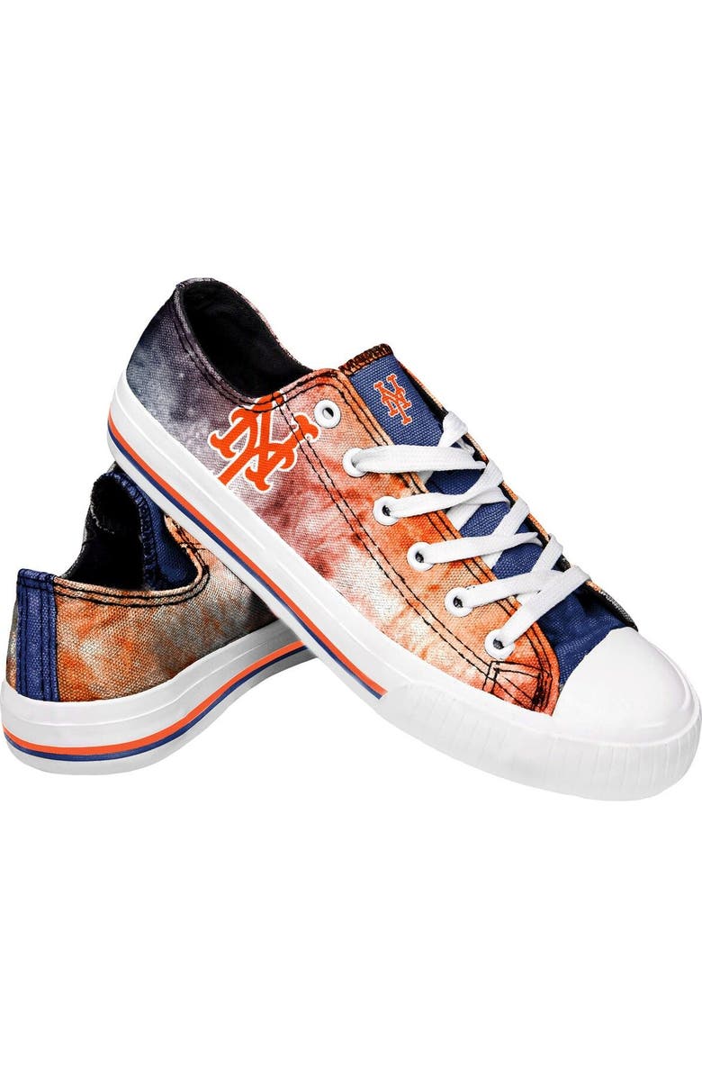 FOCO Women's FOCO New York Mets Big Logo Tie-Dye Canvas Sneakers, Alternate, color,