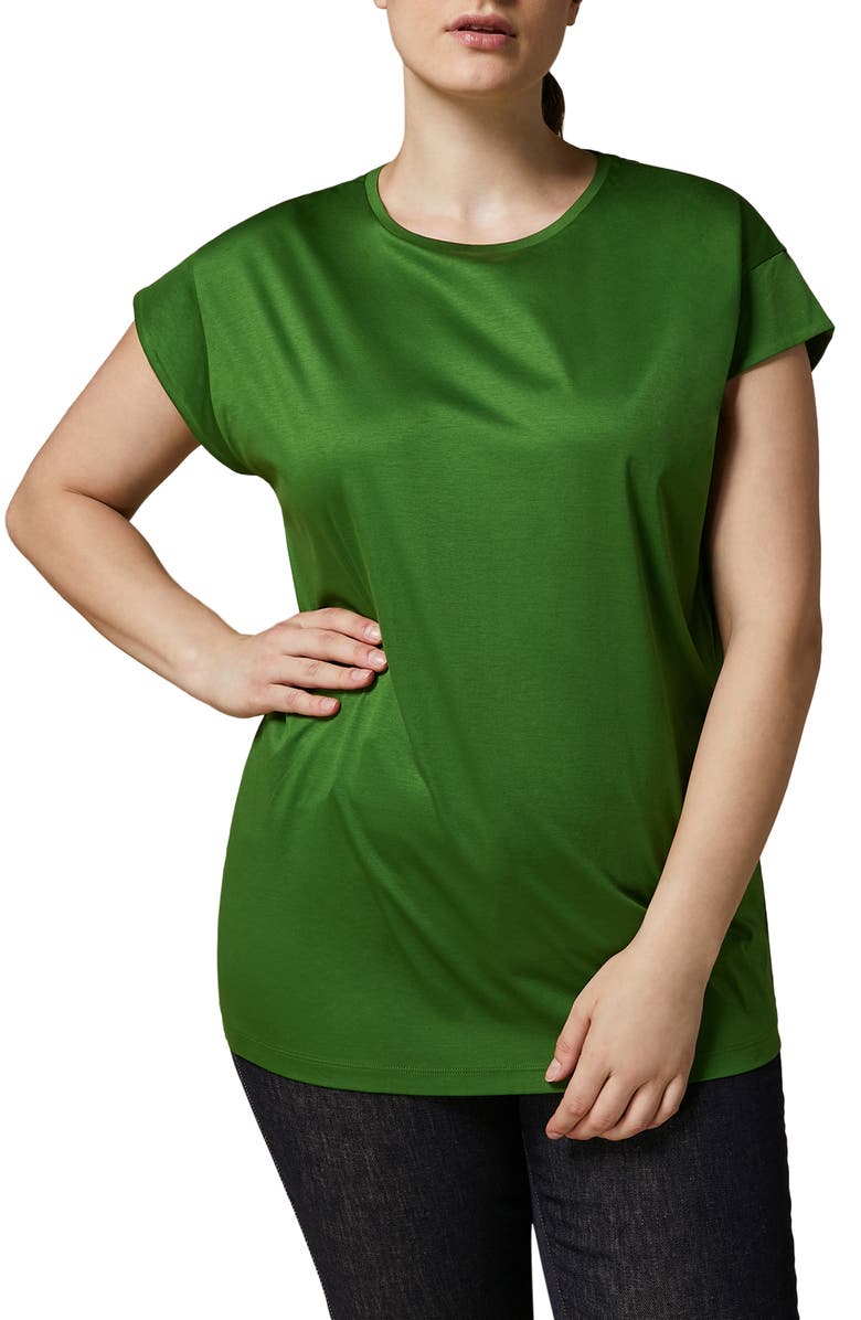 Marina Rinaldi Cotton Jersey T-Shirt, Main, color,