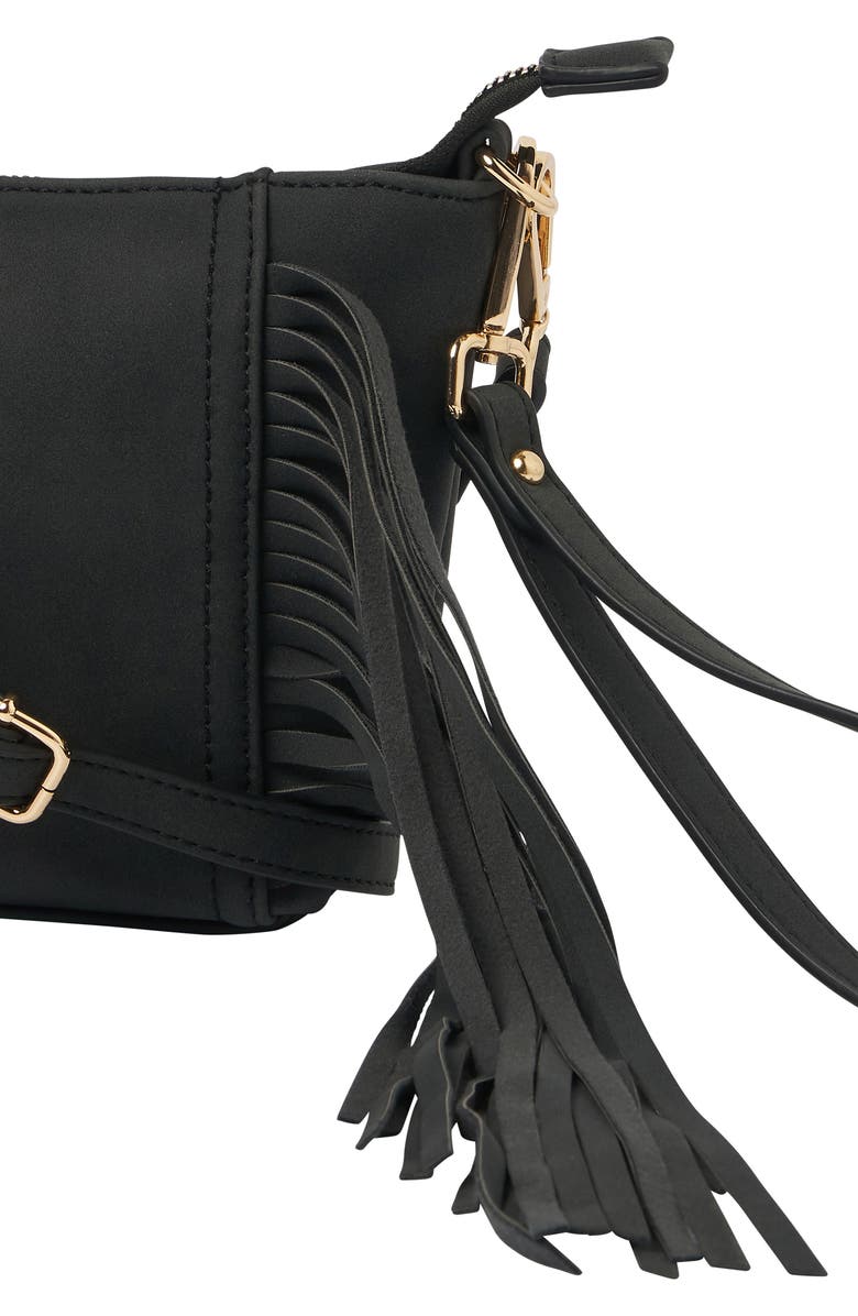 Urban Originals Mini Fringed Vegan Leather Crossbody Bag, Alternate, color,