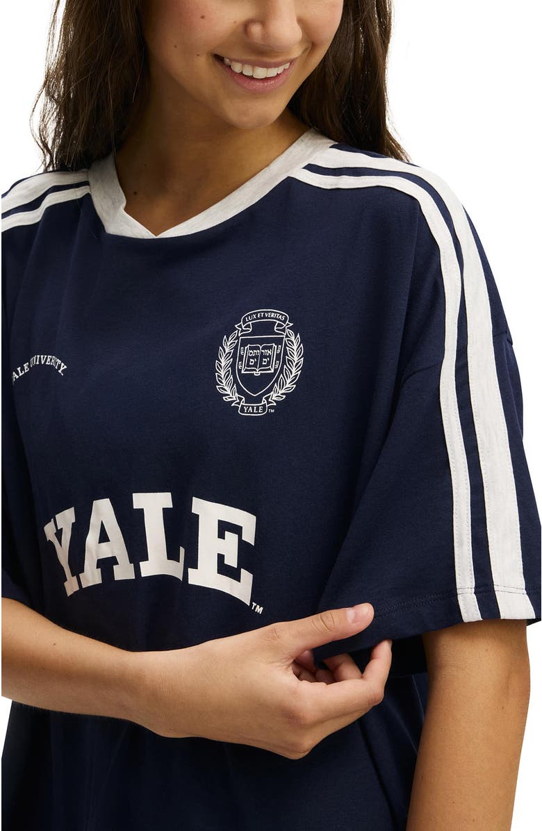 COTTON ON BODY Women's 90 S Sporty Tshirt Nightie, Alternate, color, Navy Vision Yale