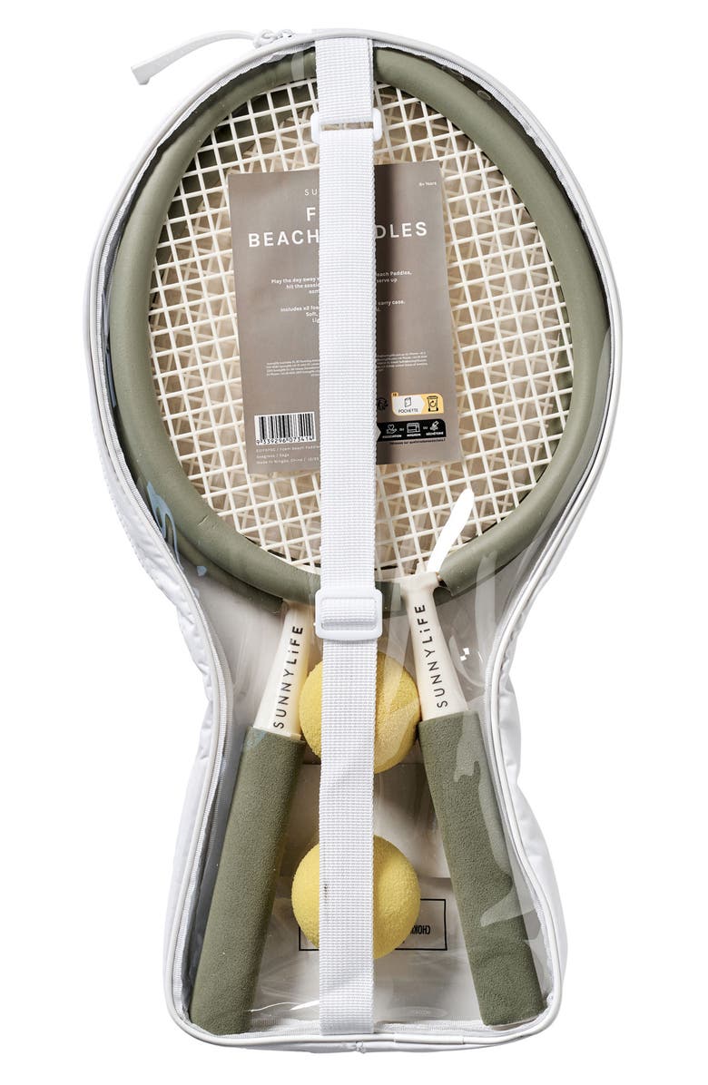 Sunnylife Foam Beach Paddles Set, Alternate, color, Green