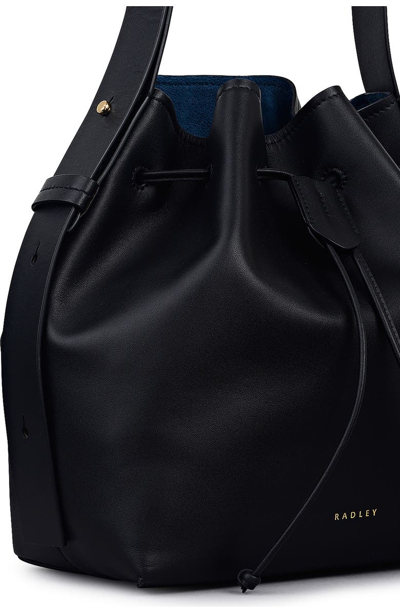 Radley York Leather Bucket Bag, Alternate, color, Black