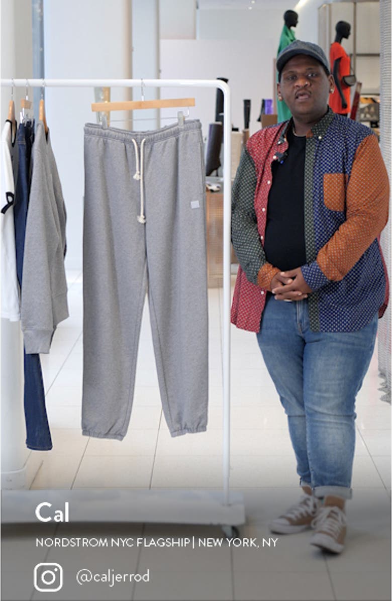 Face Patch Cotton Fleece Sweatpants, sales video thumbnail