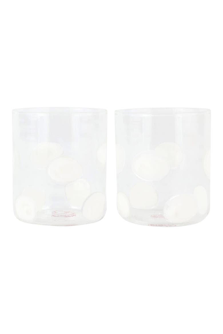 Drop White Double Old Fashioned Glass, Main, color, WHITE