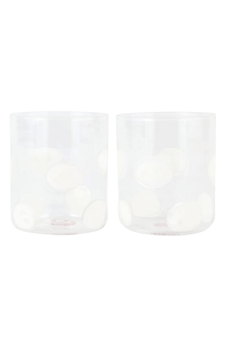 VIETRI Drop White Double Old Fashioned Glass, Main, color, White