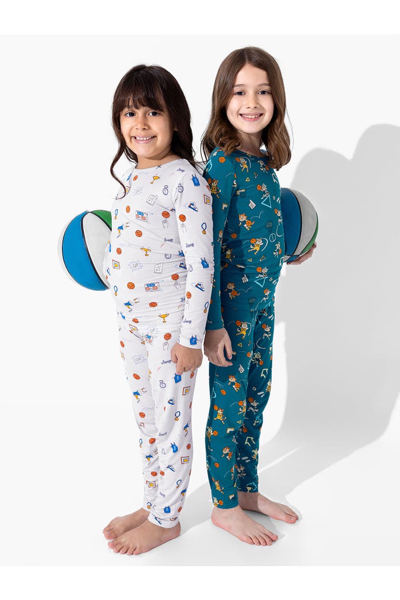 Kids' Basketball Pups Set of 2 Piece Pajamas, Alternate, color, Basketball Pups
