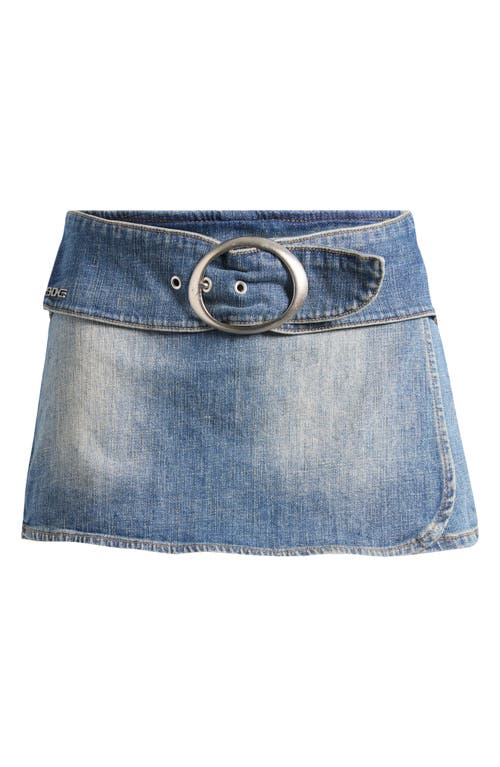 Bdg Urban Outfitters Belted Denim Miniskort In Blue
