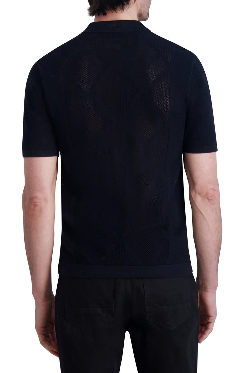 KARL LAGERFELD PARIS Open Knit Short Sleeve Cardigan, Alternate, color,