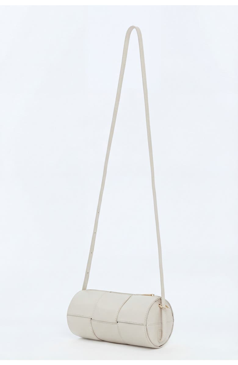 FURNIQ UK Harley Woven Leather Handbag, Main, color, Beige