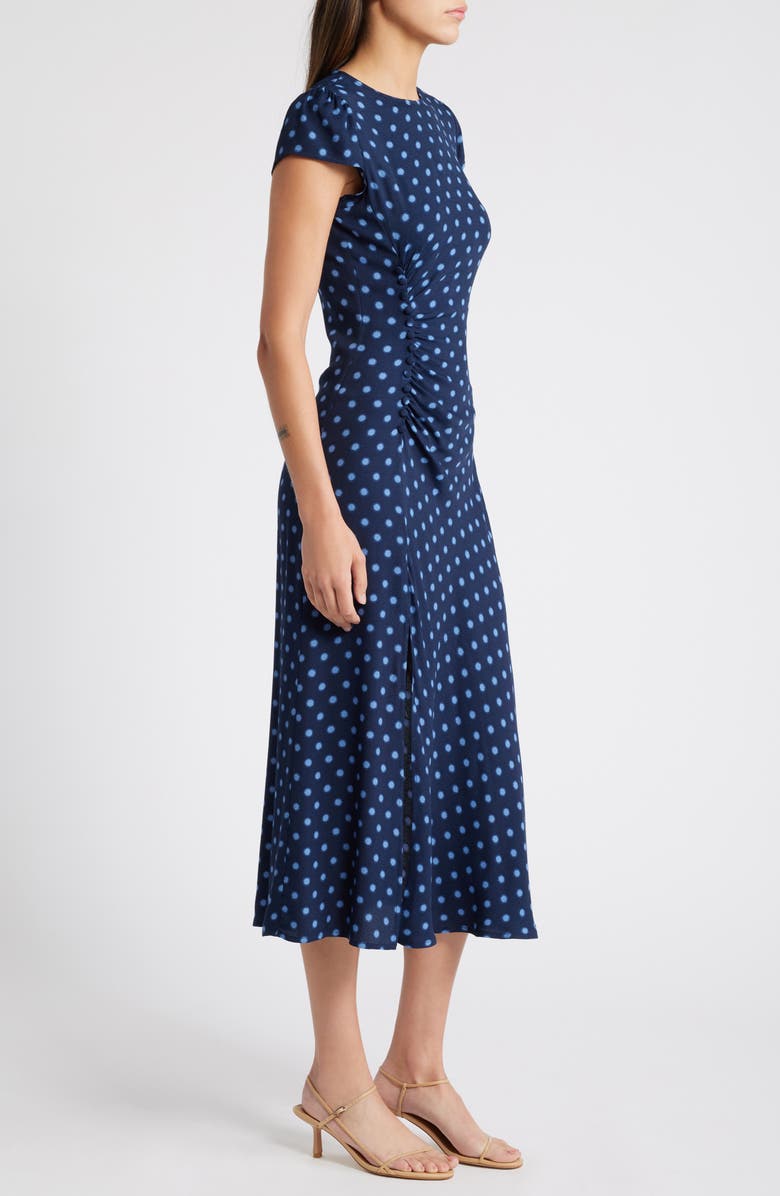 Reformation Frasier Polka Dot Midi Dress, Alternate, color, 