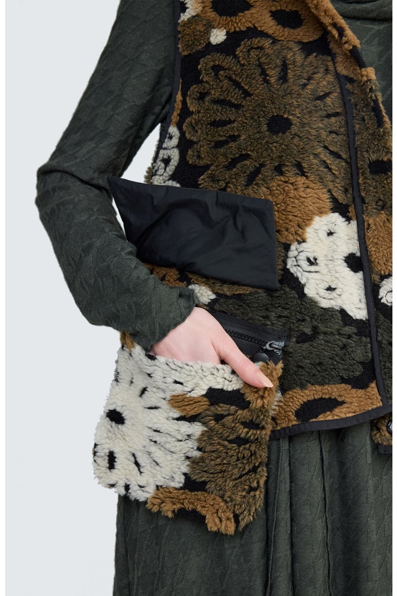 Eira Textured Vest, Alternate, color, Olive