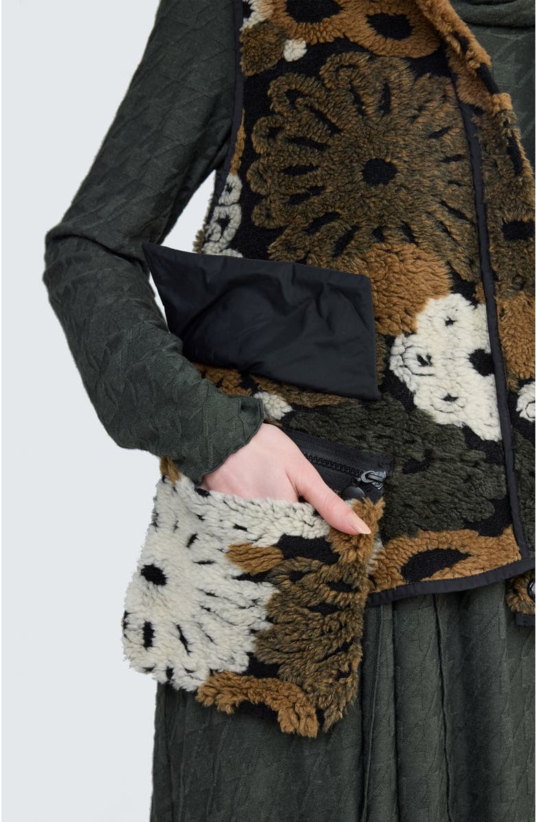 LUUKAA Eira Textured Vest, Alternate, color, Olive