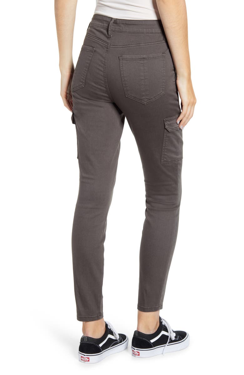 Prosperity Denim High Waist Cargo Ankle Skinny Jeans, Alternate, color, 