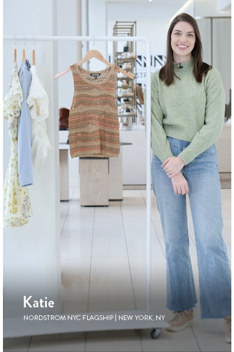 Hannah Metallic Open Stitch Sleeveless Sweater video