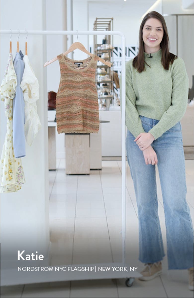 Hannah Metallic Open Stitch Sleeveless Sweater, sales video thumbnail