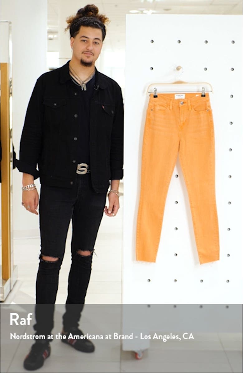 Le High Raw Edge Ankle Skinny Jeans, sales video thumbnail