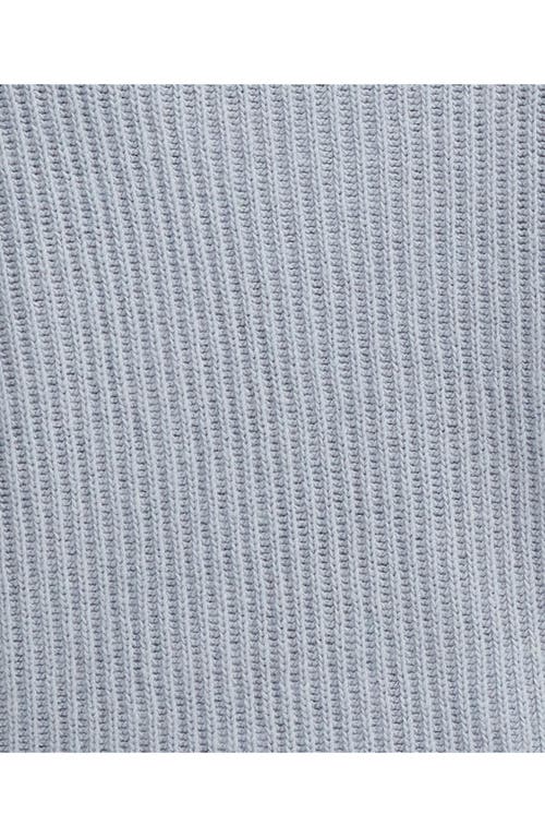 Barbour Nora Cotton & Wool Rib Funnel Neck Sweater In Blue