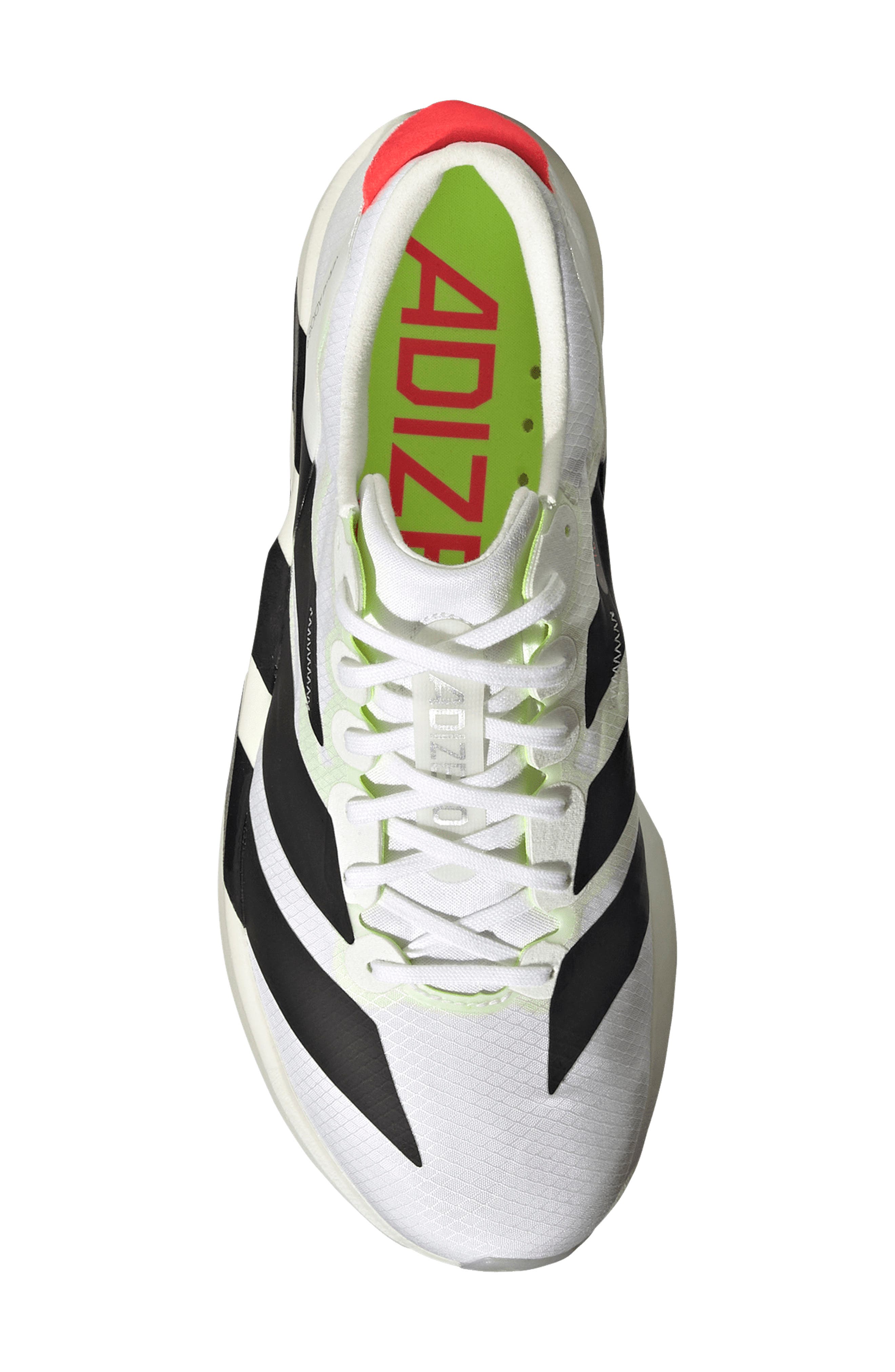 Adizero Adios 9 Running Shoe, Alternate, color, FTWR WHITE
